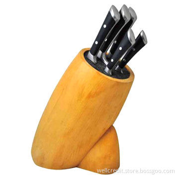 New design S/S knife set with wooden block and good quality